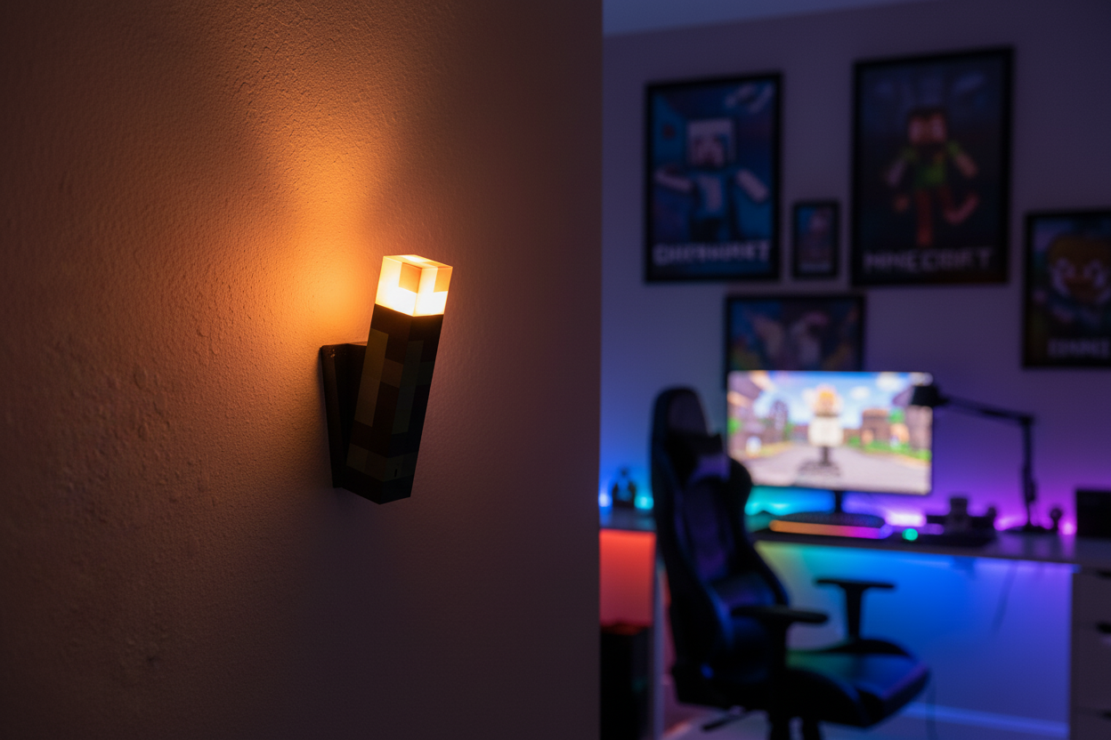 Antorcha Minecraft - Sin soporte en pared gamer