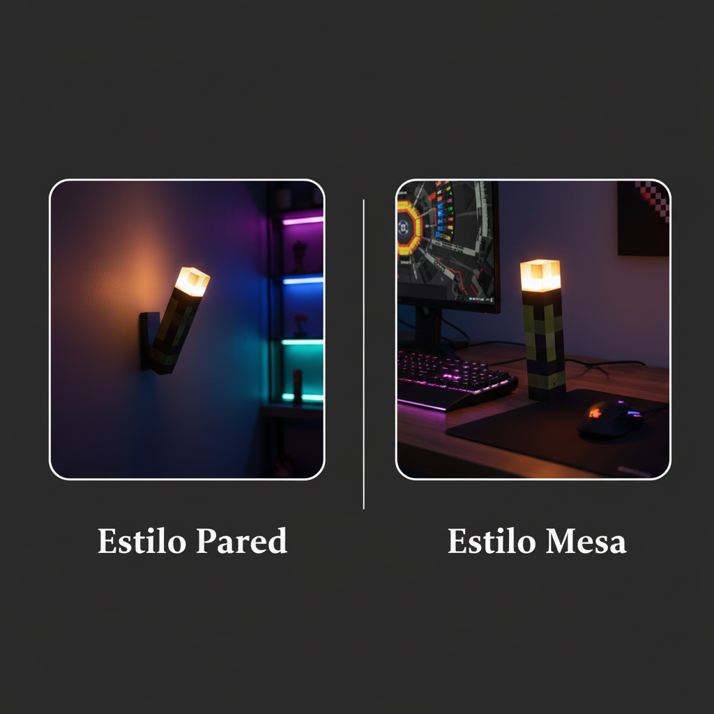 Estilo Pared y Estilo Mesa - fondo negro